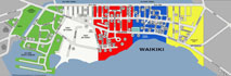 Waikiki map with Hotel locations