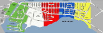 Waikiki Map with sreet directions